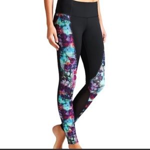 Athleta Floral Fade Athletic Tights Leggings